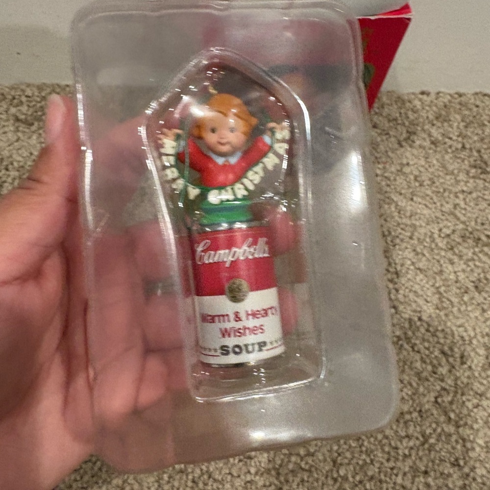 Vintage Enesco Warm and Hearty Wishes Campbell's Soup Christmas ornament ‘93 EUC - Picture 13 of 15
